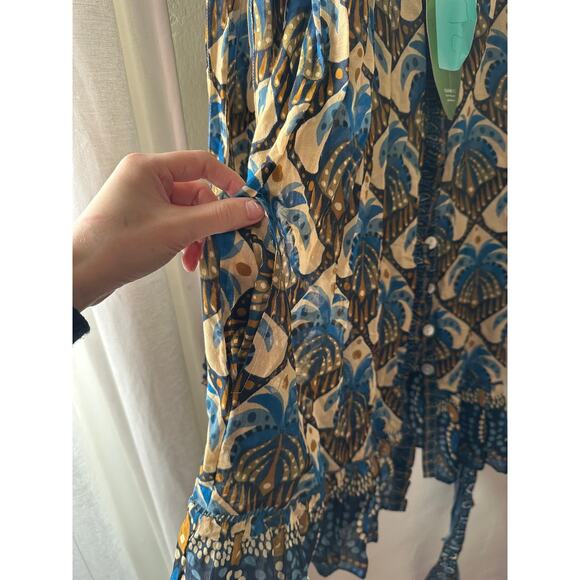 FARM Rio Cocopalm Beige Mini Dress S - Picture 4 of 7